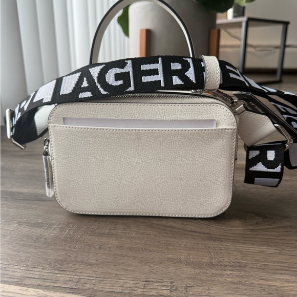 NWT Karl Lagerfeld White and Pink Studded Crossbody Bag - Picture 4 of 7